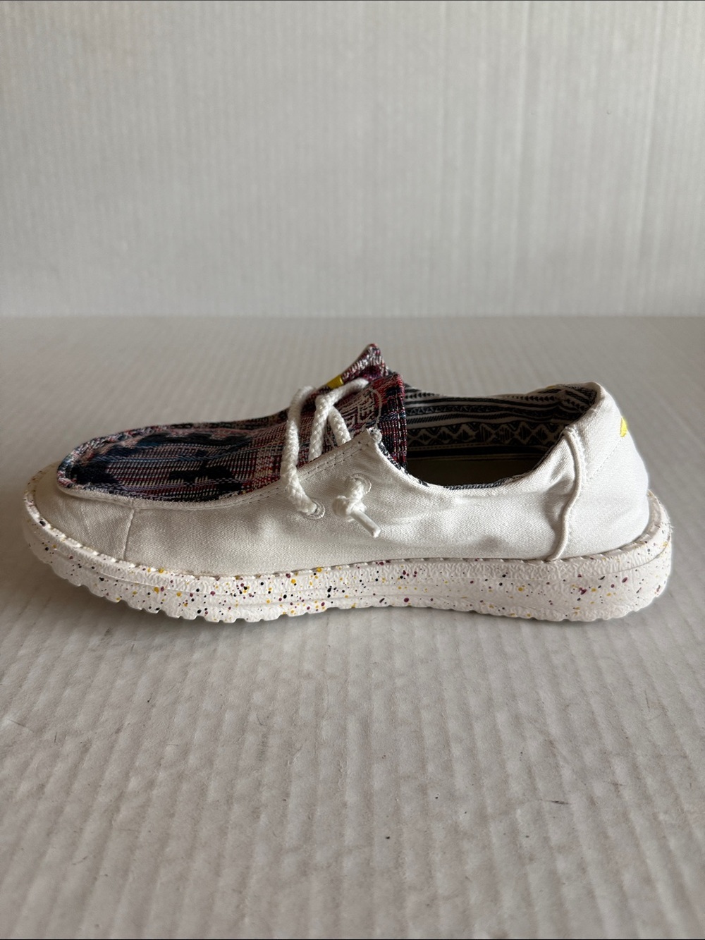 Hey Dude Wendy Boho Distressed Aztec Loafers - Picture 5 of 11